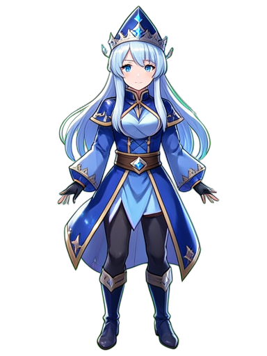 Menina da Neve — sprite pixel art 384×512