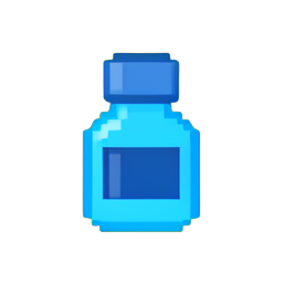 Gel de glace bleu — sprite pixel art 256×256