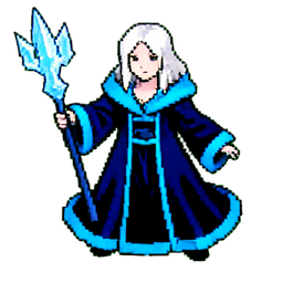 Ice Sorceress (16-Bit) - 256x256 pixel art sprite