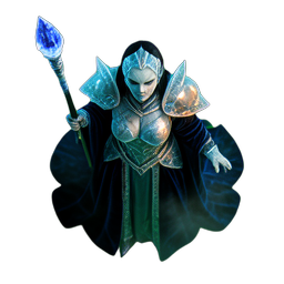 Bruja de Hielo (Cinemático) — sprite pixel art 256×256