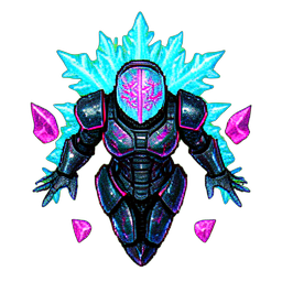 Ice Sorceress (Cyberpunk) - 256x256 pixel art sprite