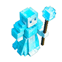 Ice Sorceress (Voxel) - 256x256 pixel art sprite