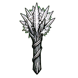 Ice Staff (1-Bit) - 256x256 pixel art sprite