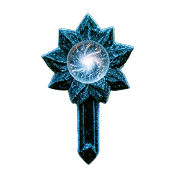 Ice Staff (Cinematic) - 256x256 pixel art sprite