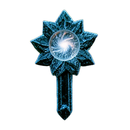Bâton de Glace (Cinématique) — sprite pixel art 256×256