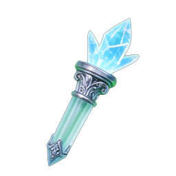 Ice Staff (HD-2D) — 256×256 pixel art sprite