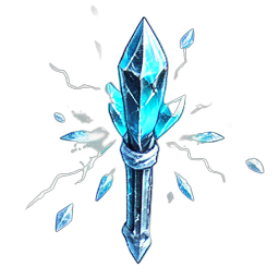 Báculo de Gelo (VFX) — sprite pixel art 256×256