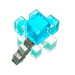 Ice Staff (Voxel) - 256x256 pixel art sprite