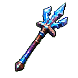 Ice Staff - 256x256 pixel art sprite