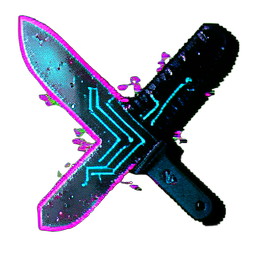 Ice Sword (Cyberpunk) - 256x256 pixel art sprite