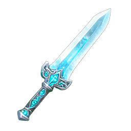 Ice Sword (HD-2D) — 256×256 pixel art sprite