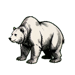 Eis-Bär (Filmisch) — 256×256 Pixel-Art-Sprite