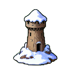 Pináculo da torre de vigia — sprite pixel art 256×256