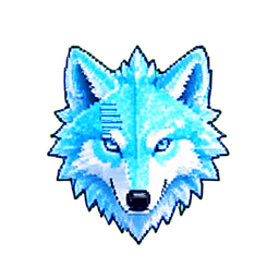 Ice Wolf (16-Bit) - 256x256 pixel art sprite