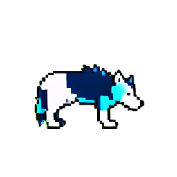 Eiswolf (Niedrig) — 256×256 Pixel-Art-Sprite