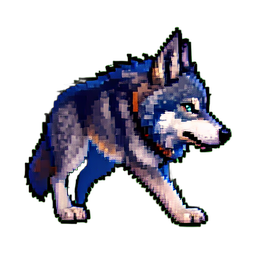Ice Wolf - 256x256 pixel art sprite