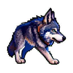 Eiswolf — 256×256 Pixel-Art-Sprite