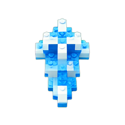 氷柱の吊り下げ (Voxel) — 256×256 ピクセルアートスプライト
