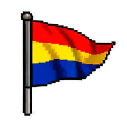 Drapeau d'Icône — sprite pixel art 256×256