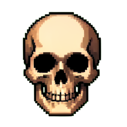 Icon Skull - 256x256 pixel art sprite