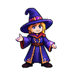 ساحر الوهم — رسم بكسل 256×256