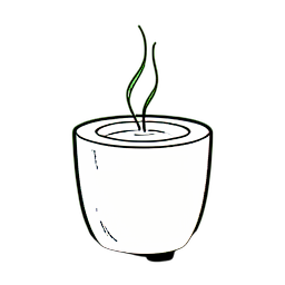 Porta-incenso de cerâmica — sprite pixel art 256×256