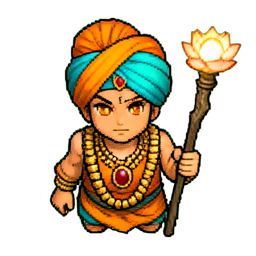Indian Mystic (16-Bit) - 256x256 pixel art sprite