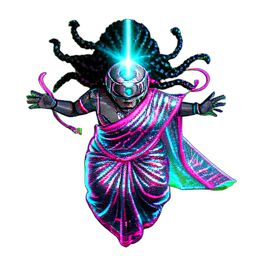 Indian Mystic (Cyberpunk) - 256x256 pixel art sprite