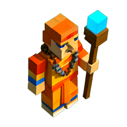 Indian Mystic (Voxel) - 256x256 pixel art sprite