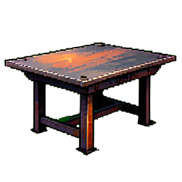 Mesa de Jantar Industrial — sprite pixel art 256×256