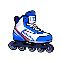 Patins à roulettes — sprite pixel art 256×256