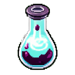Unsichtbarkeitstrank (16-Bit) — 256×256 Pixel-Art-Sprite