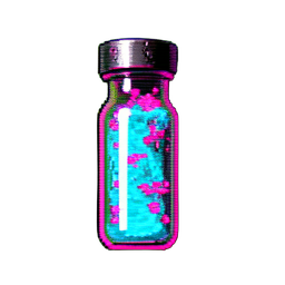 Invisibility Potion (Cyberpunk) - 256x256 pixel art sprite