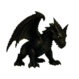 Filhote de Dragão de Ferro — sprite pixel art 256×256
