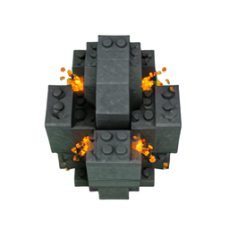 Poing de Fer (Voxel) — sprite pixel art 256×256