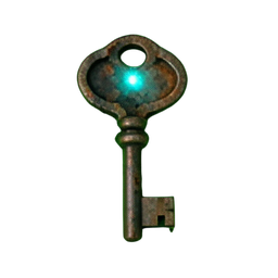Iron Key (Atmospheric) - 256x256 pixel art sprite