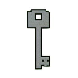 Iron Key (Low-Res) - 256x256 pixel art sprite