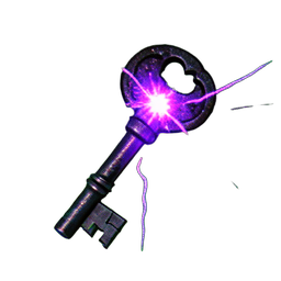 Iron Key (VFX) — 256×256 pixel art sprite