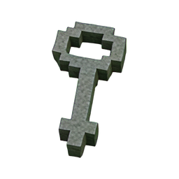 Eiserne Schlüssel (Voxel) — 256×256 Pixel-Art-Sprite