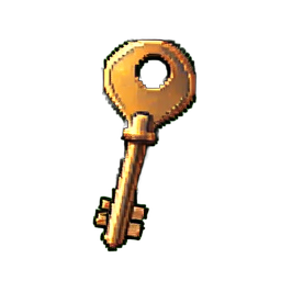 Iron Key - 256x256 pixel art sprite