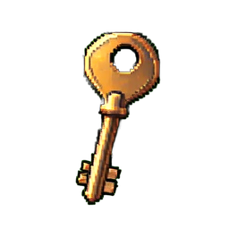 Eiserner Schlüssel — 256×256 Pixel-Art-Sprite