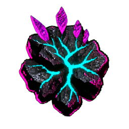 Minerai de Fer (Cyberpunk) — sprite pixel art 256×256