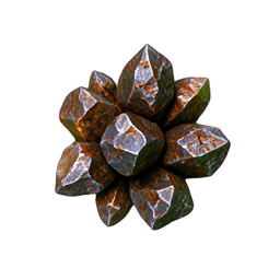 Minerai de fer (HD-2D) — sprite pixel art 256×256
