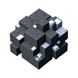 Iron Ore (Voxel) - 256x256 pixel art sprite