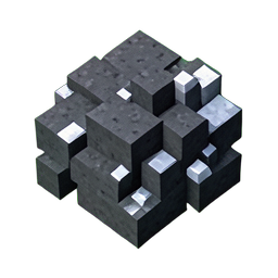 Mineral de Hierro (Voxel) — sprite pixel art 256×256