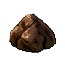 铁矿石 — 256×256 像素游戏素材
