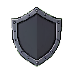 Iron Shield (16-Bit) - 256x256 pixel art sprite