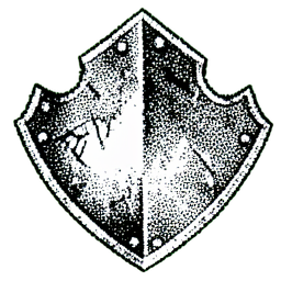 Iron Shield (1-Bit) - 256x256 pixel art sprite