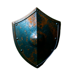 Iron Shield (Cinematic) — 256×256 pixel art sprite