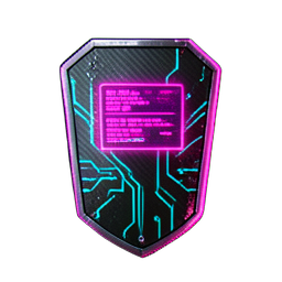 Iron Shield (Cyberpunk) - 256x256 pixel art sprite